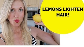 How to Lighten your hair Naturally using LEMONS HOMEMADE [upl. by Nohs]