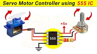 How to make a Servo Motor Controller using 555 IC  SKR Electronics Lab [upl. by Lebasy]