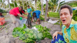 Fiji Hot Rock Oven 🏝 Unseen FIJIAN FOOD  Remote Pacific Island Life [upl. by Wilona882]