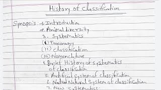 History Of classification msc zoology 1st sem notes [upl. by Yelehsa79]