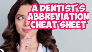 The Most Commonly Used Dental Abbreviations Explained [upl. by Lenni222]