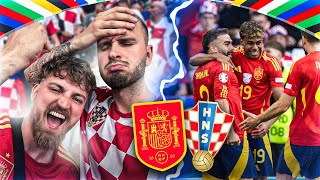 ALLE im SCHOCK KROATIEN wird rasiert 😱 SPANIEN Vs KROATIEN Stadionvlog 🇪🇸🇭🇷💀 [upl. by Alleoj]