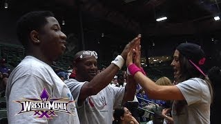 The Bella Twins amp Titus ONeil coach basketball at the Special Olympics Unified Basketball event [upl. by Godden681]