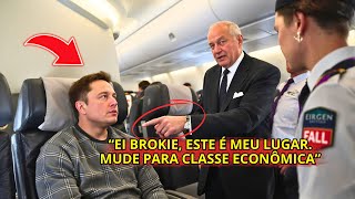 Homem INSULTA Elon Musk em um voo de primeira classe imediatamente se arrepende quando é REVELADA [upl. by Adnarram]