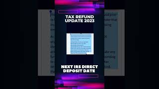 2023 IRS TAX REFUND UPDATE [upl. by Kennedy277]