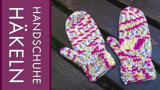 Fäustlinge häkeln  Handschuhe Damen häkeln  Maschenschäfchen [upl. by Cello]