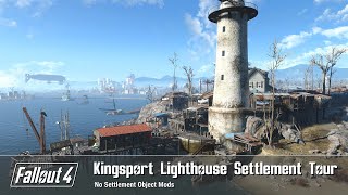 Fallout 4  Kingsport Lighthouse Settlement Build Tour [upl. by Barren]