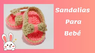 Sandalias para bebé en crochet  36 meses tutorial ☀️ [upl. by Trevorr]