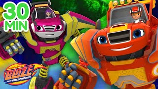 Robot Blaze Monster Machine Adventures  30 Minute Compilation  Blaze and the Monster Machines [upl. by Shyamal]