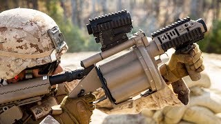 US Marines Training With The M32A1 Milkor MGL 40mm  M203 M79 amp Shotguns [upl. by Tamma]