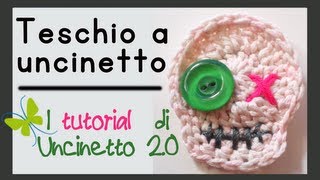 Teschio a uncinetto  Tutorial per Halloween [upl. by Bena]