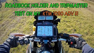 Roadbook Holder and double Tripmaster on KTM 1090 R ADV [upl. by Meredeth]