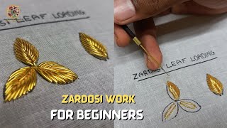 Zardosi work for beginners  Easy tips and tricks  aariembroidery20 aariwork handmade [upl. by Nomde]