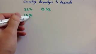 Percentages to Decimals  Corbettmaths [upl. by Ylrebmic]