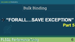 6 PLSQL Performance Tuning  Oracle FORALL  Oracle FORALL SAVE EXCEPTIONS  Part5 [upl. by Ainitsirc]