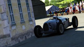 ReimsGueux38 Hot Lap  227617  Auto Union Type C [upl. by Ayotac]