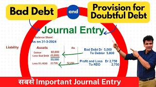 Bad Debts and Provision for Doubtful Debts  Most Important Journal Entry amp Final Account Adjustment [upl. by Loeb836]