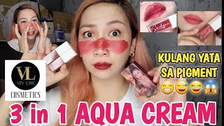 VIYLINE COSMETICS 3 IN 1 AQUA CREAM HONEST REVIEW AND WEAR TEST  Zendee and Sachzna Shade [upl. by Aileve803]