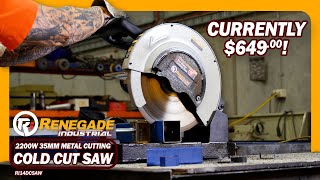 Renegade Industrial 2200W 355mm 14quot Metal Cutting Cold Cut Saw  RI14DCSAW [upl. by Hgieleak174]