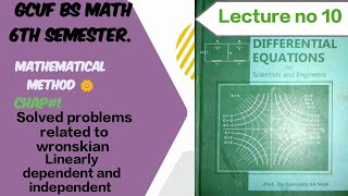 Differential equation wronskian solution linearly dependent and independent solution [upl. by Fording]