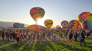 Timelapse walking around opening day at the Albuquerque Balloon Fiesta 2024 [upl. by Wj]