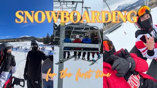 SNOWBOARDING FOR THE FIRST TIME [upl. by Aivatra]