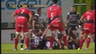 Le carton ROUGE de BRIVE face au RCT 2014 1353 [upl. by Mallen]