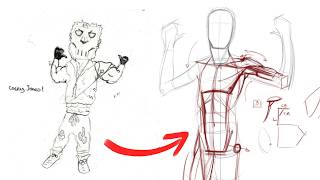 Fixing my Childhood Art Work  Anatomy Critique [upl. by Ytirahs]