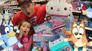 BLUEY and BINGO Took us to WALMART for New TOYS Gabbys Dollhouse [upl. by Gusba731]