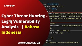 Cyber Threat Hunting  Log4j Vulnerability Analysis using Wireshark  indonesia threathunting eth [upl. by Leahcar334]