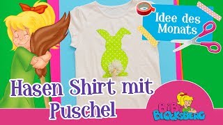 Bibi Blocksberg  süßes Hasen Shirt mit Puschel basteln ohne Nähen DIY  unsere IDEE DES MONATS [upl. by Burch700]