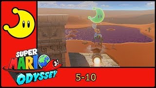 Super Mario Odyssey Sand Kingdom Power Moons 510 [upl. by Ilagam]