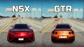 NFS Heat Acura NSX vs Nissan GTR R35  Drag Race [upl. by Lesley822]