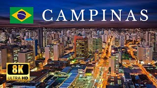 ▶️ CAMPINAS SP Brazil 🇧🇷  8K ULTRA HD  by Drone Footage [upl. by Nnodnarb]