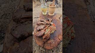 DAĞDA KUZU PİRZOLA  LAMB CHOPS ON THE MOUNTAIN cooking food survival camping kamp recipe 🥩 [upl. by Enak]