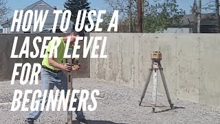 How to use a laser level for beginners [upl. by Nonnaehr]