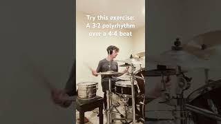 A 32 polyrhythm over a 44 beat drums metal drumsrock drumming [upl. by Genaro527]