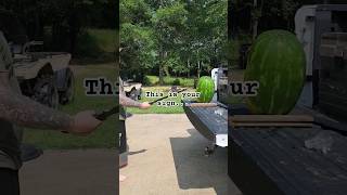 fruit ninja but in real life sword fruit watermelon satisfying [upl. by Llenad]