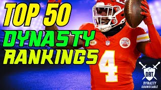 Top 50 Dynasty Fantasy Football Rankings UPDATED  1 QB Major Changes [upl. by Eignav]