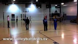 Volleyball Passing Drill 25 passing [upl. by Lahpos]