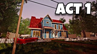 Hello neighbor act 1 gameplay [upl. by Wolfy]