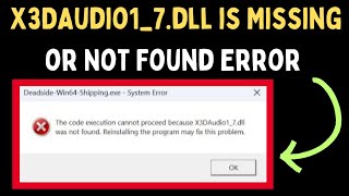 How to Fix X3DAudio17dll is Missing or Not Found Error on Windows 11 [upl. by Suki]