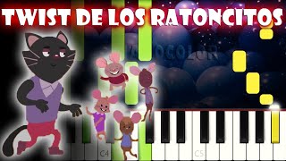 El twist de los ratoncitos  Piano Cover  Tutorial  Karaoke [upl. by Herodias]