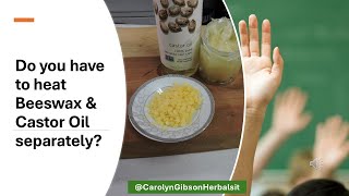 Heating Castor Oil amp Beeswax Together for nonpetroleum Jelly amp Vicks Salve [upl. by Nevek]