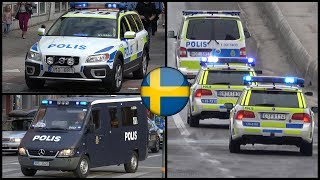 🚓 Polisbilar på utryckning  Swedish police cars responding [upl. by Oiram]