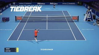 TIEBREAK  Jannik Sinner Vs Grigor Dimitrov I Nitto ATP Finals I TIEBREAKER PS5 [upl. by Kiona240]