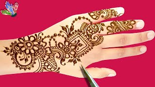 Unique Very stylish amp Beautiful Simple Mahadir Dijain  Amazing Mehndi Ka Design [upl. by Azitram]