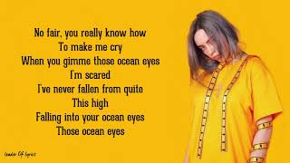 Billie Eilish  OCEAN EYES Lyrics [upl. by Sivram442]