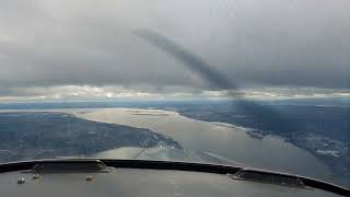 17th March 2024 PA38 Liverpool Airport pilot training Lancs Blackpool Between cloud layers views [upl. by Gilemette305]