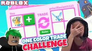 Dapet Frost Dragon One Color Trade Challenge Feat PRISCILLA VIANI Adopt Me  Roblox Indonesia [upl. by Oakes]